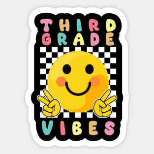 Third Grade Vibes  Smile Back To School 3rd Grade Sticker